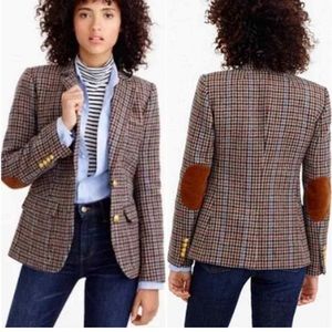 J Crew 100% Wool Blazer With Elbow Patches